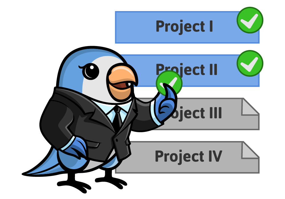 Screenshot of the app projects feature page